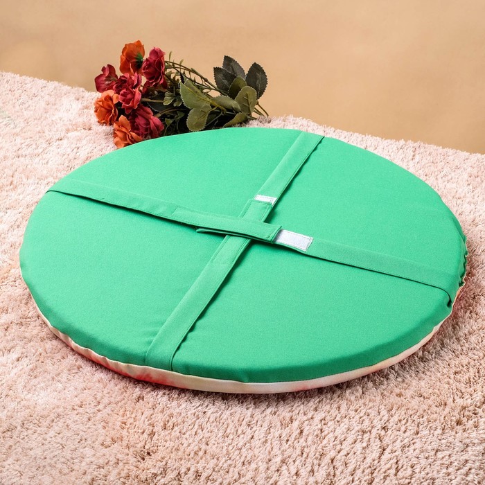 Подушка на стул «Арбуз", струттофайбер, диаметр 40см, высота 3см, п/э 100%