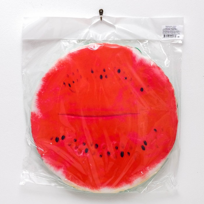 Подушка на стул «Арбуз", струттофайбер, диаметр 40см, высота 3см, п/э 100%