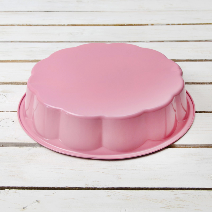 Форма для выпечки "Волнистый круг. Мраморный зефир" 28х4,8 см, антипригарное покрытие