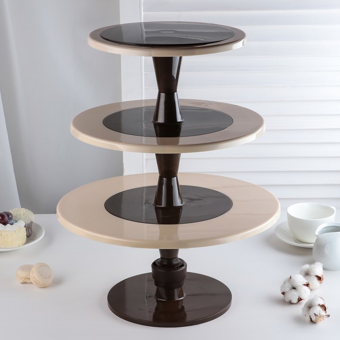 Подставка для кондитерских изделий, 3 яруса 35х43 см