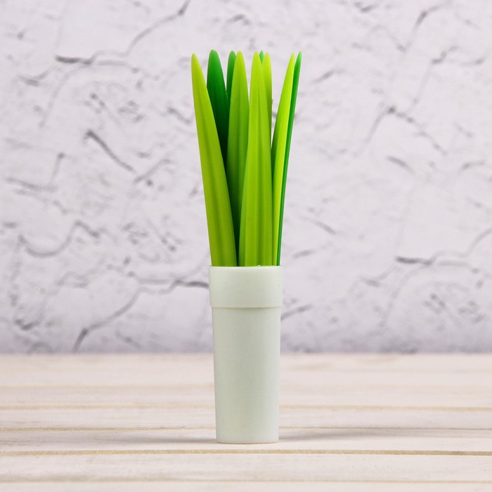 Набор шпажек "Лист", 10 шт в подставке