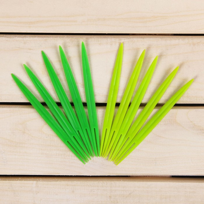 Набор шпажек "Лист", 10 шт в подставке