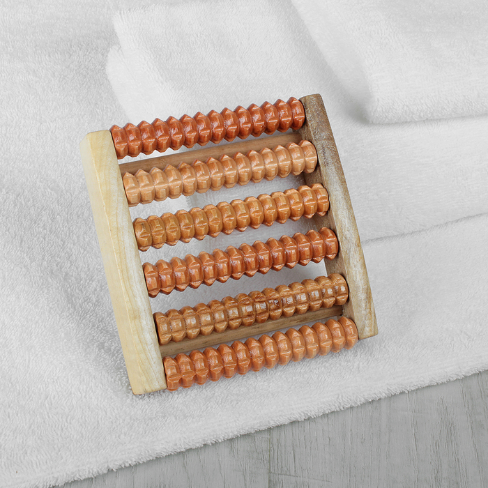 Массажёр деревянный для ног "Ножное счастье", 6 рядов