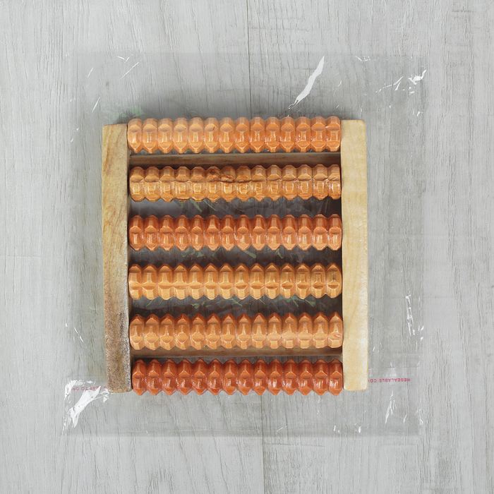 Массажёр деревянный для ног "Ножное счастье", 6 рядов