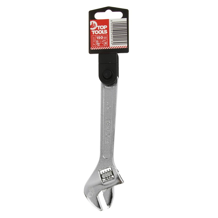 Ключ разводной Top Tools, 150 мм, диапазон 0-20 мм, металл. рукоятка
