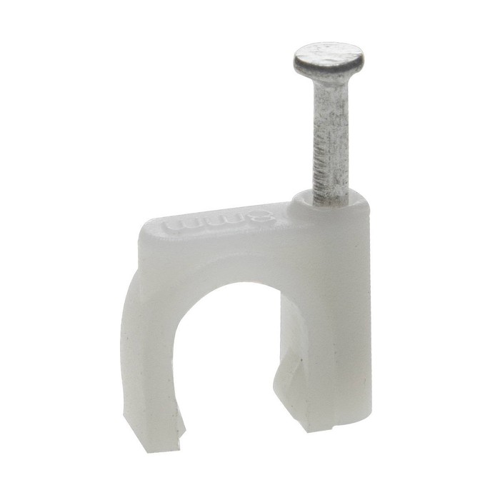 Скоба-держатель для круглого кабеля &quot;ЗУБР Мастер&quot;, 10 мм, с оцинкованным гвоздем, 40 шт.