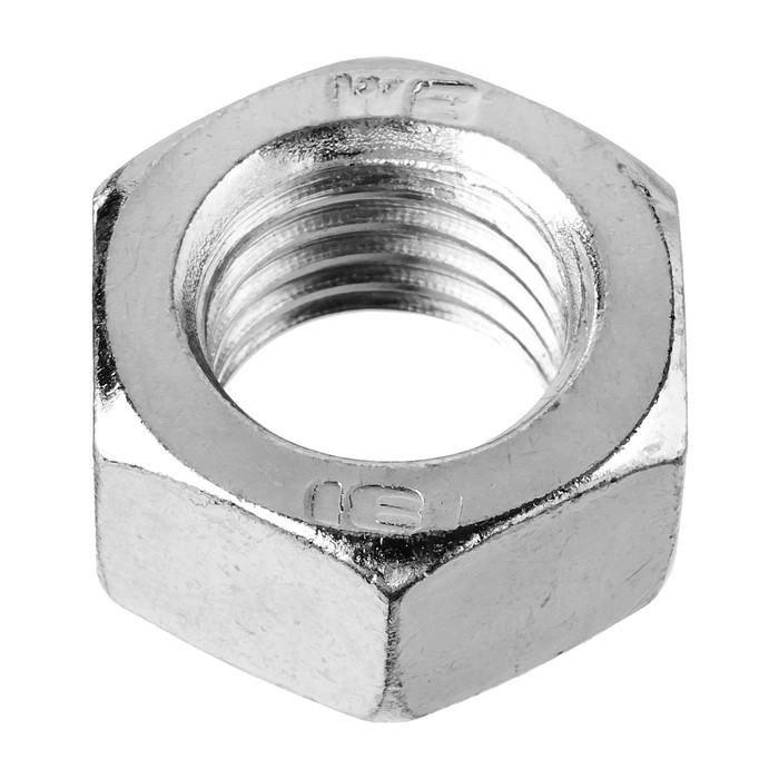 Гайка шестигранная DIN 934, "ЗУБР", M14, оцинкованная, в упаковке 2 шт.