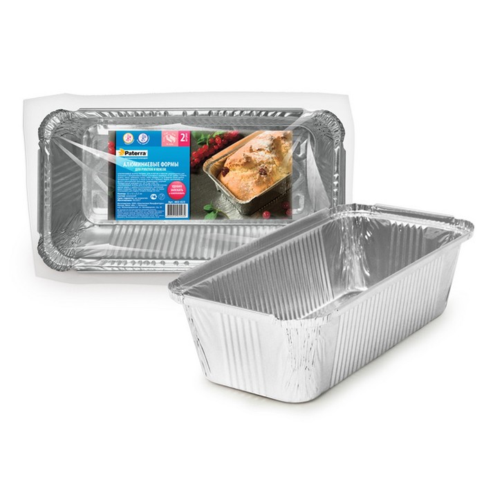 Набор форм алюминиевых для рулетов и кексов, 2 шт, 0,9 л