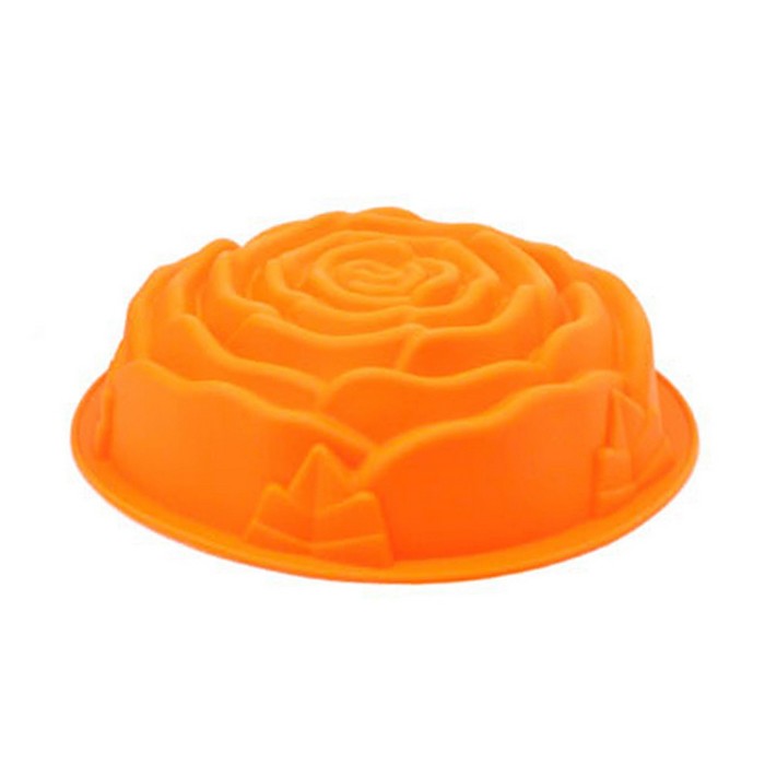 Силиконовая форма "РОЗА" для оригинальной выпечки, цвет МИКС