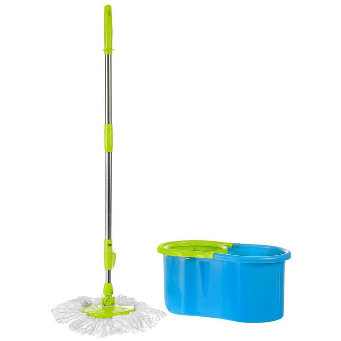 Набор для уборки "ВОЛШЕБНЫЙ": швабра, насадки, ведро с отжимом