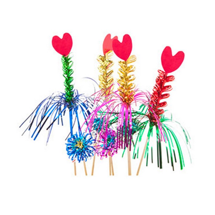 Декоративные пики "ФЕЙЕРВЕРК", 10 и 15 см, 12 шт