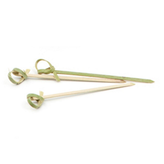 Декоративные пики "ЗАВИТОК", из бамбука, 9 см, 35 шт