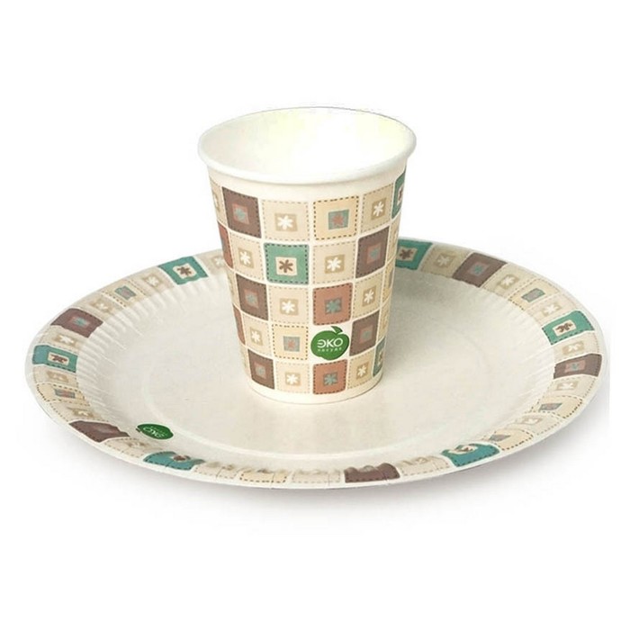 Бумажные стаканы НАРЯДНЫЕ, 6 шт, 330 мл, МИКС