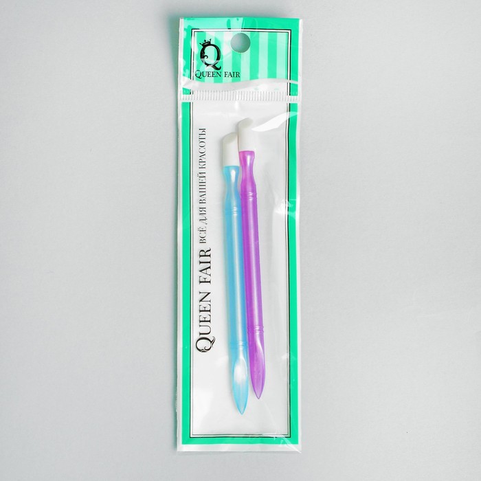 Пушер пластиковый, двусторонний, 11см, 2шт, цвет МИКС