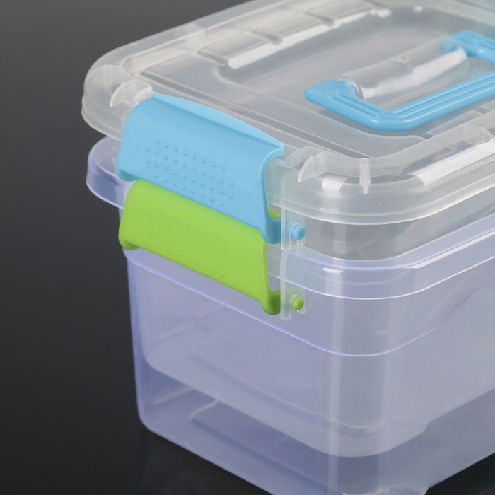 Контейнер для хранения 1,6 л, крышка с ручкой на защелке, цвет МИКС