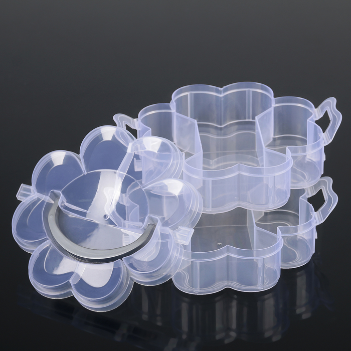 Бокс для хранения, 2 яруса 8 отделений "Клевер", цвет МИКС