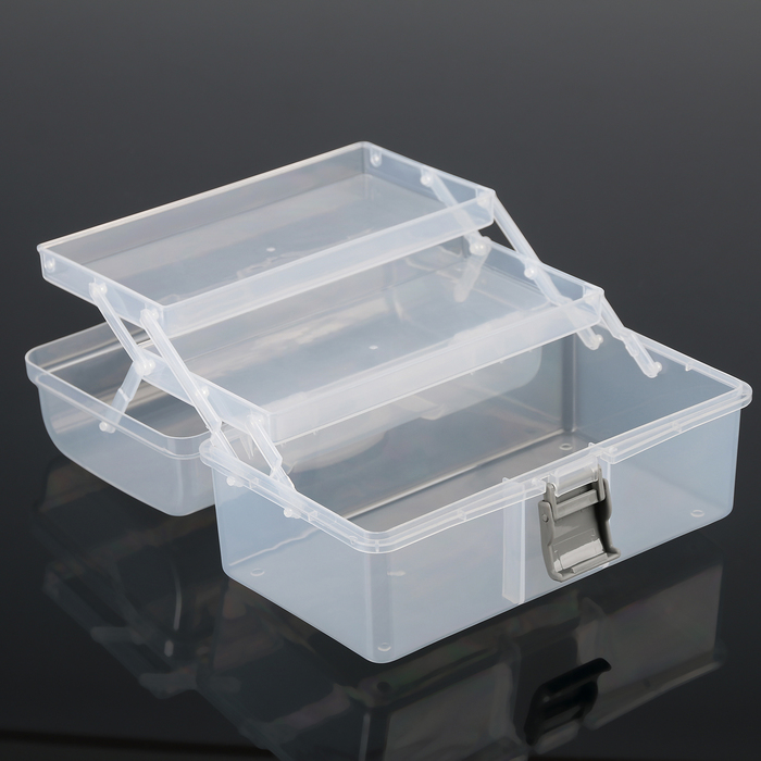 Бокс для хранения с раскладывающимися полочками, цвет МИКС