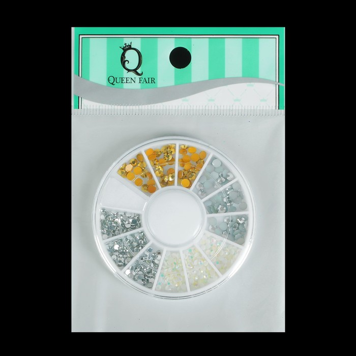 Стразы для декора ногтей, 2-3мм, разноцветный