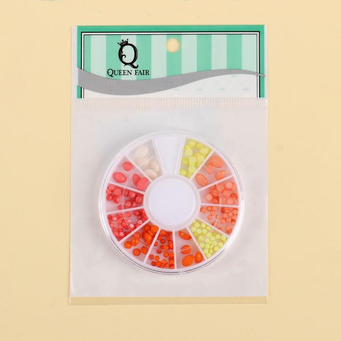 Галька для декора ногтей, цвет цитрусовый МИКС