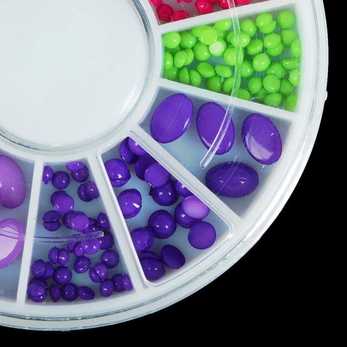 Галька для декора ногтей, цвет ягодный МИКС