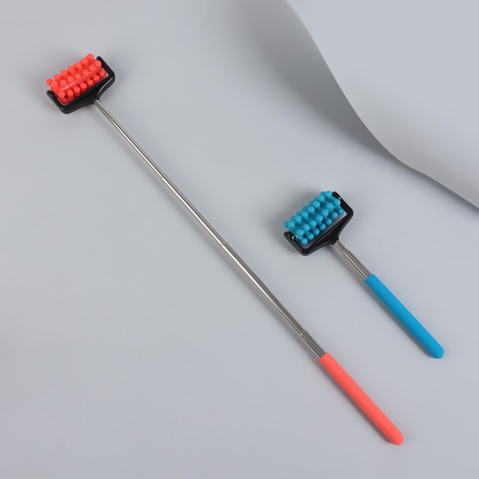 Чесалка универсальная, телескопическая ручка: 20,5см-57,5см, цвет МИКС