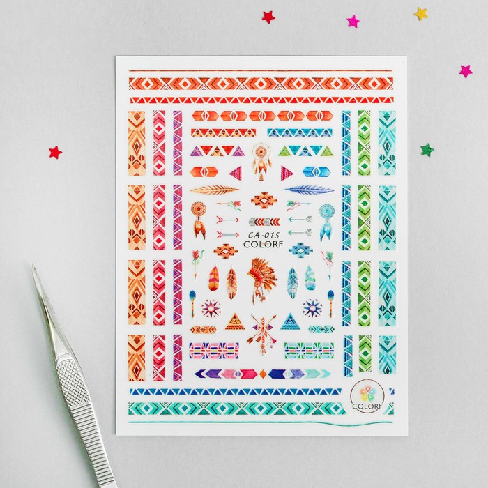 Наклейки для ногтей "Этно"