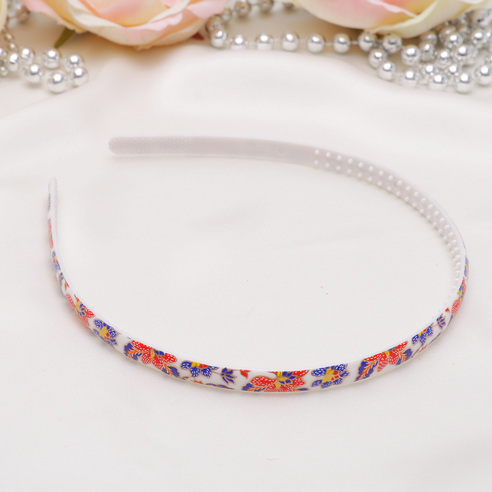 Ободок для волос "Оливия" 0,8 см, цветочный бутон, микс