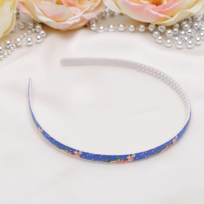 Ободок для волос "Оливия" 0,8 см, розы, микс