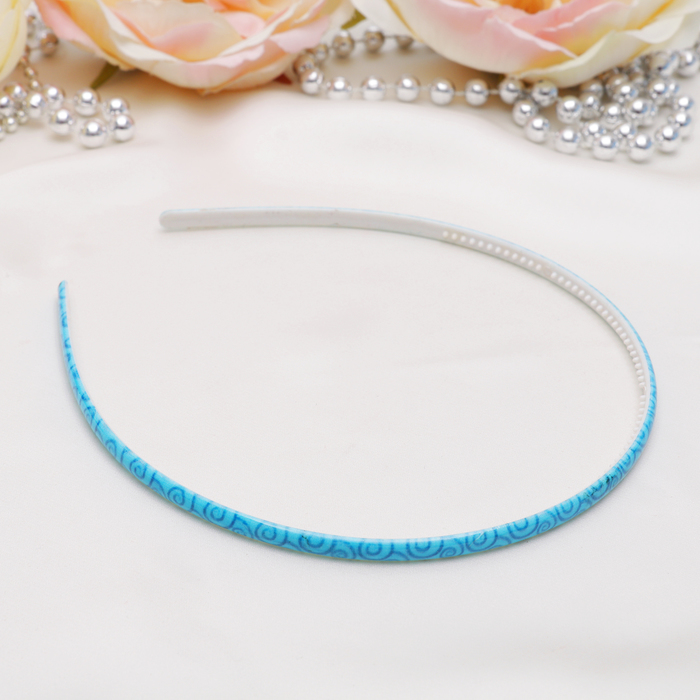 Ободок для волос "Оливия" 0,5 см, завитки, микс