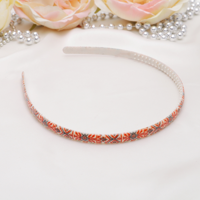 Ободок для волос "Оливия" 0,8 см, ромбы, микс
