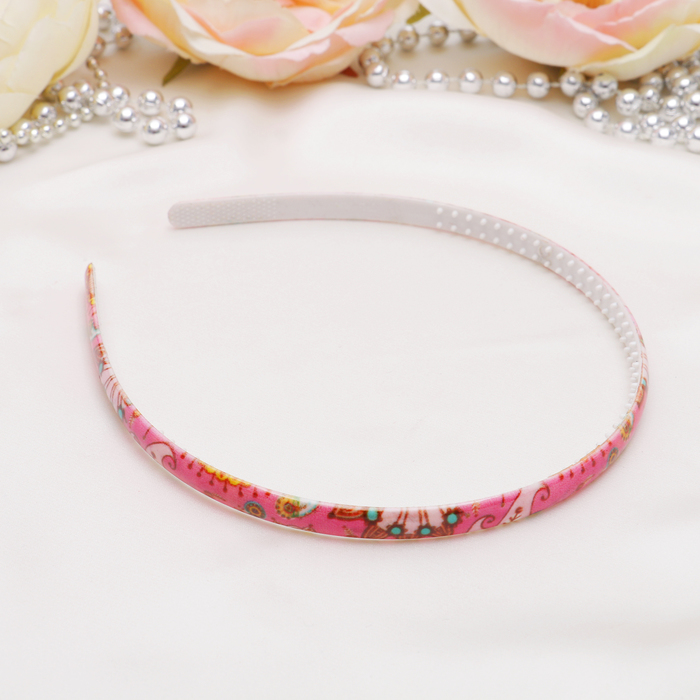 Ободок для волос "Оливия" 0,8 см, принты, микс