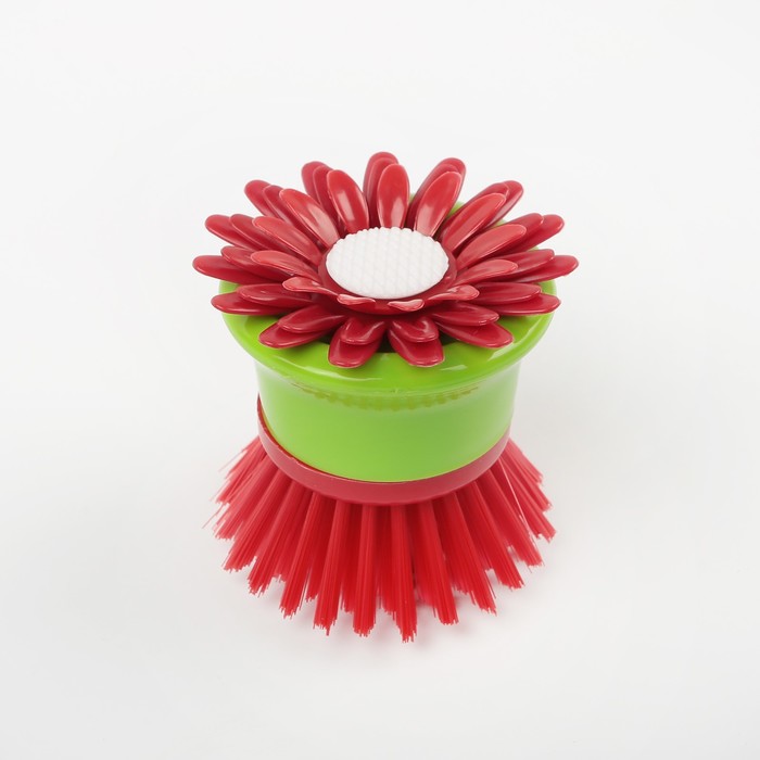 Щетка для посуды "Цветок" 7х7х7 см, цвет МИКС