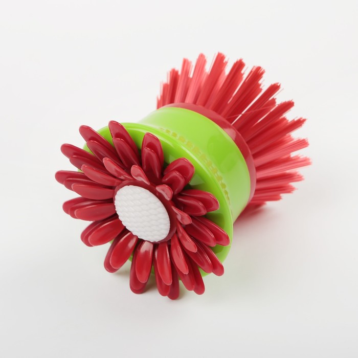 Щетка для посуды "Цветок" 7х7х7 см, цвет МИКС