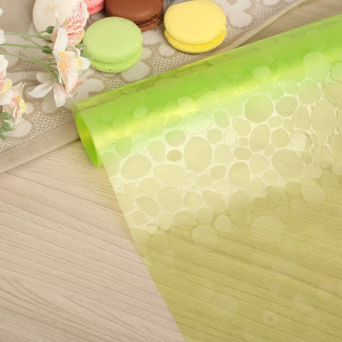 Коврик противоскользящий "Пузыри" 30х90 см, цвет зелёный