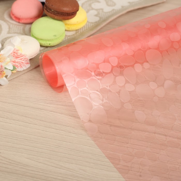 Коврик противоскользящий "Пузыри" 30х90 см, цвет розовый
