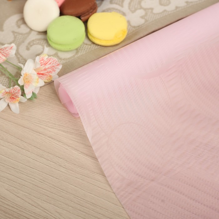 Коврик противоскользящий "Фигуры" 30х90 см, цвет розовый