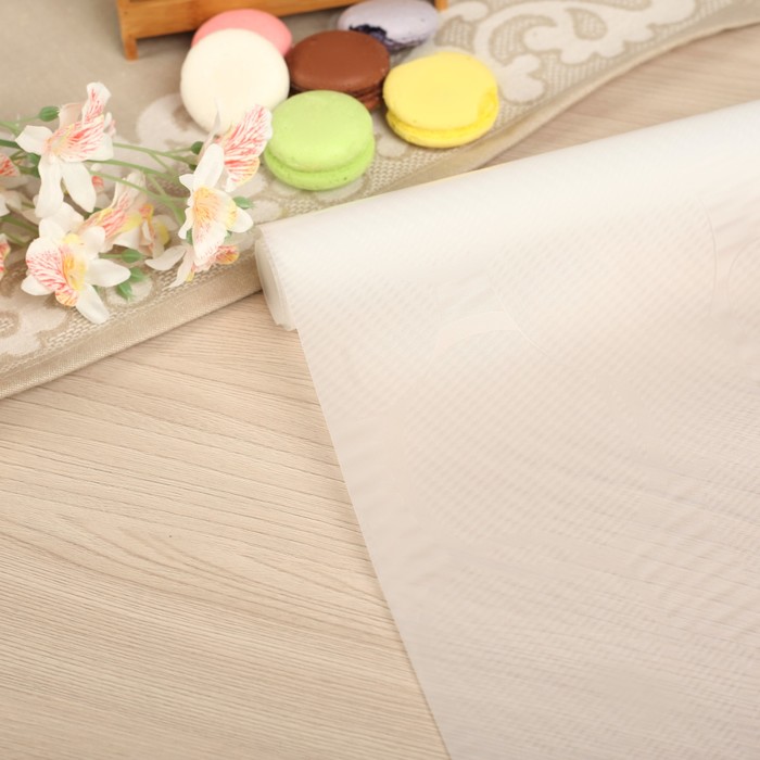 Коврик противоскользящий "Фигуры" 30х90 см, цвет белый