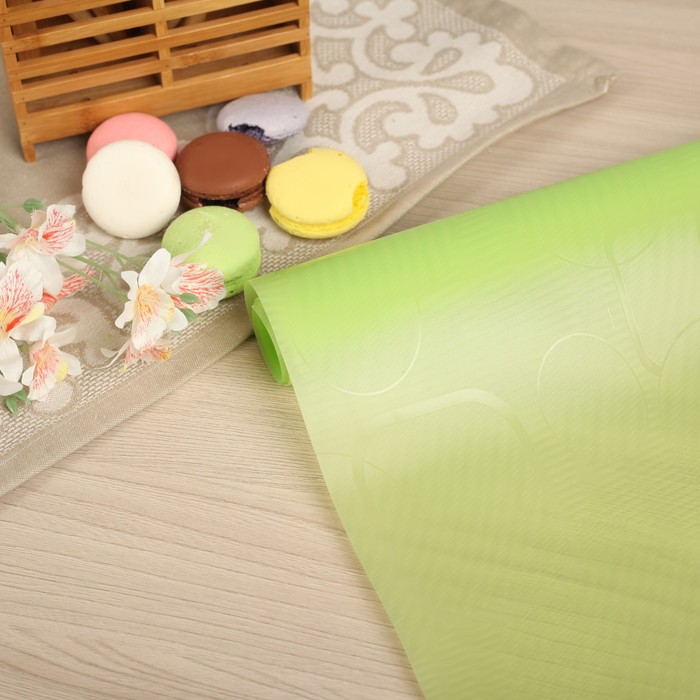 Коврик противоскользящий "Фигуры" 30х90 см, цвет зелёный