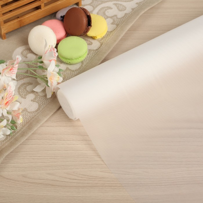 Коврик противоскользящий "Фигуры" 45х90 см, цвет белый