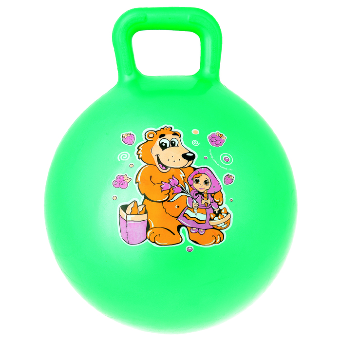 Мяч-попрыгун с ручкой "Сказочные истории", d=55 см, 420 гр, МИКС