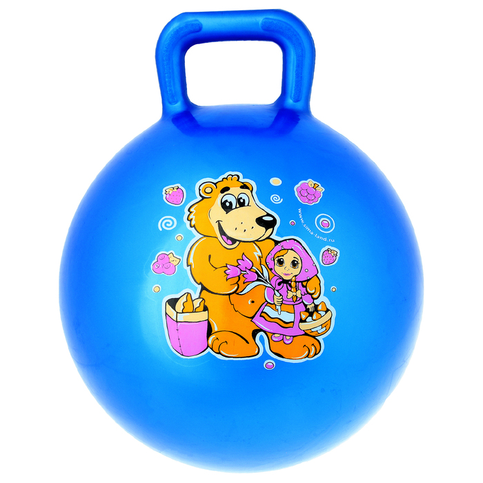 Мяч-попрыгун с ручкой "Сказочные истории", d=55 см, 420 гр, МИКС