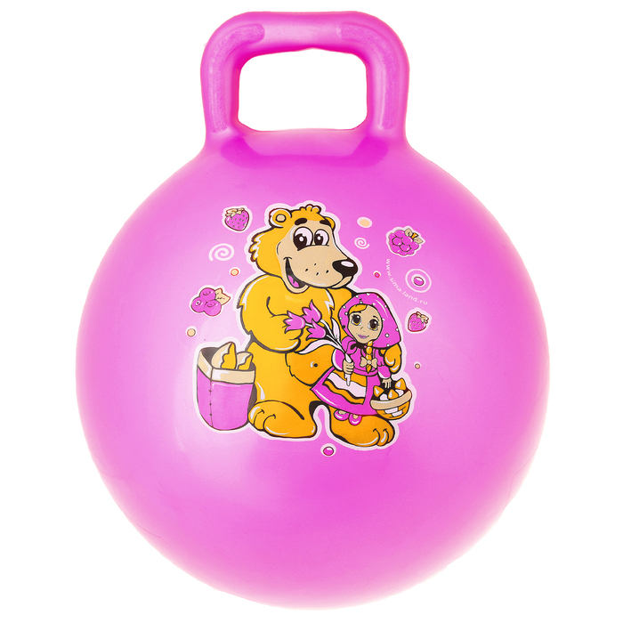 Мяч-попрыгун с ручкой "Сказочные истории", d=55 см, 420 гр, МИКС