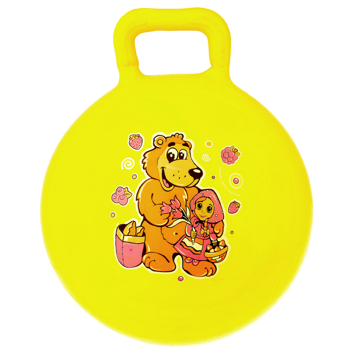 Мяч-попрыгун с ручкой "Сказочные истории", d=55 см, 420 гр, МИКС