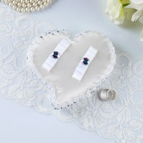 

Подставка под кольца «Сердце», блеск, белая