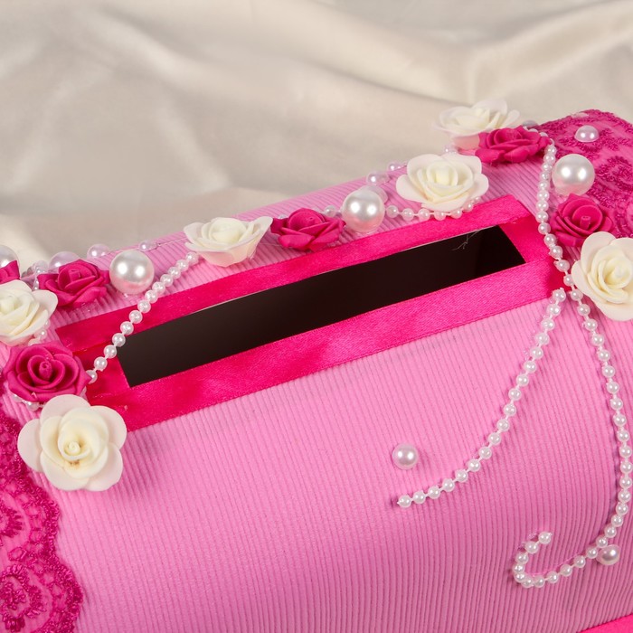 Коробка для денег «Айро», ярко-розовая, неразборная