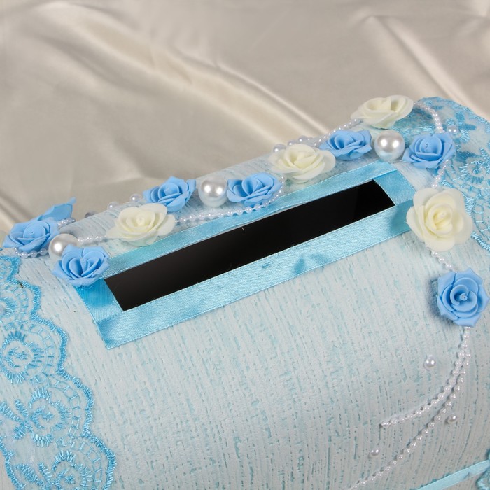 Коробка для денег «Айро», голубая, неразборная