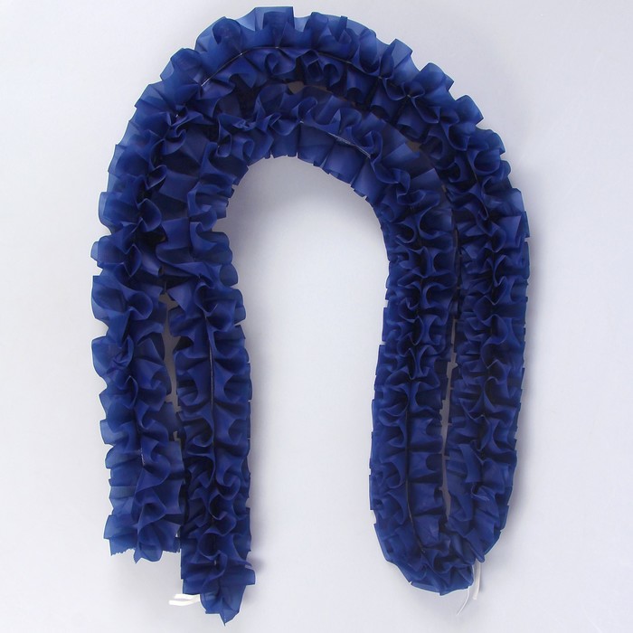 Рюш на автомобиль объёмная, полиэстер синяя