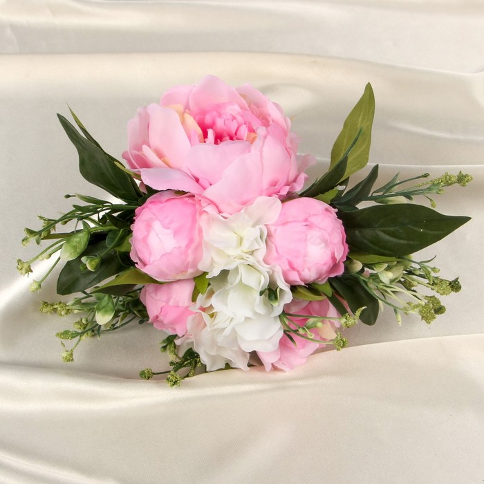 Букет для невесты «Пион», светло-розовый