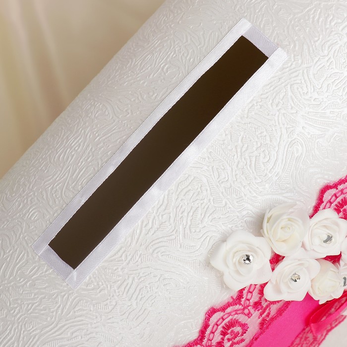 Коробка для денег «Аврора», ярко-розовая, неразборная