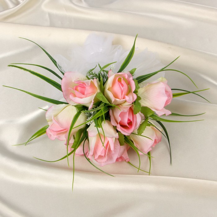 Букет для невесты «Роза», розовый